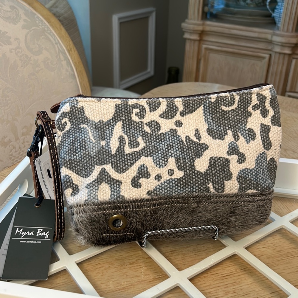 Myra Bag Regiment Pouch with Leather Wristlet  NWT